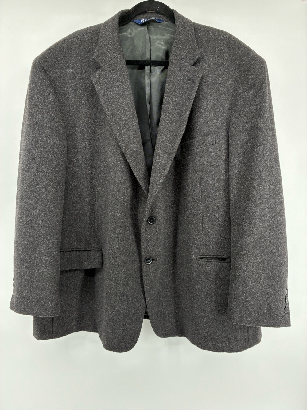 Vintage Stafford 100% Camelhair Classic Men's Gray Two-Button Blazer